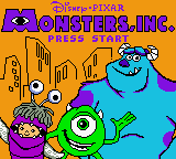 Monsters Inc title screen for GameBoy Color
